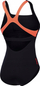 Kostum banje Speedo Flex Band Swim Bra, njëpjesësh, për gra, i zi me të kuqe