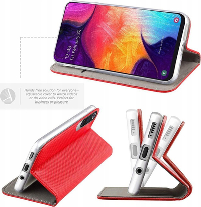 Këllëf libër për Motorola Moto Edge 40, Smart Case, i kuq