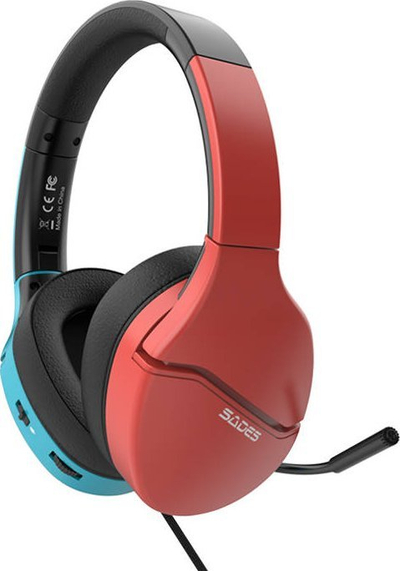Гејминг слушалки Sades Spower SA-725, 40mm, 3.5mm, сина боја