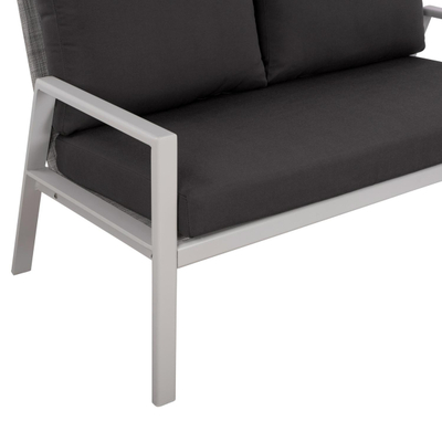 Sofa alumini me jastëkë e bardhë (HM5561.01), bardhë
