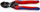 Prerëse levë e fuqishme Knipex 72 62 200, 200mm, prerje e sheshtë, e zezë