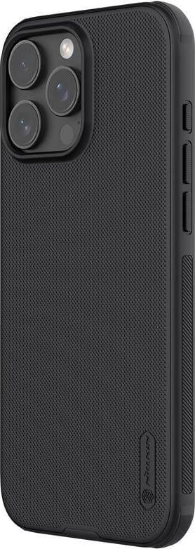 Maskë mbrojtëse Nillkin Super Frosted PRO Magnetic për iPhone 16 Pro, përputhet me MagSafe, e zezë