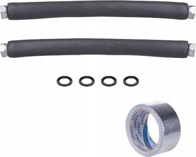 Set tuba fleksibël inox DN25, 1", 1.5m, set 2 copë