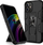 Mbrojtëse universale telefoni Rugged Armor, me këmbë mbajtëse, antirrëshqitëse, e zezë