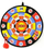 Loja darts Adar, tabelë me Velcro, 36x36cm, shumëngjyrëshe