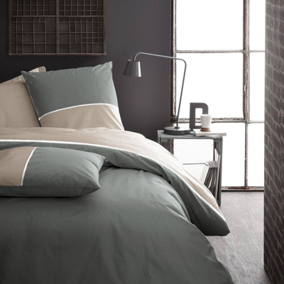 Komplet shtrati Basic Percale, 220 x 240 cm, pambuk, gri