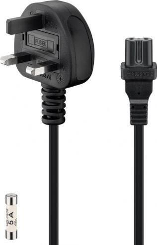 Kabllo rryme Value Type G UK 3A, me sigurim, e zezë