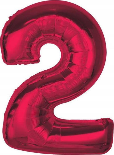 Balon foli Smart Balloon numri 2, 92 cm, e kuqe