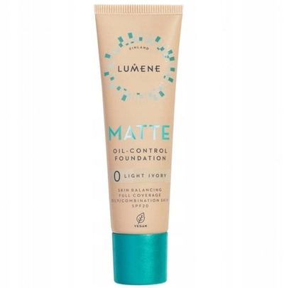 Fondatinë Lumene Matte Oil Control, SPF20, 0 Light Ivory, 30ml