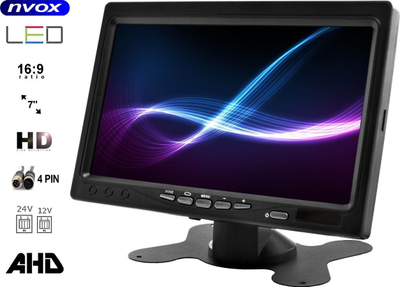 Сет камера за паркирање NVOX, монитор 7\", HD, црна
