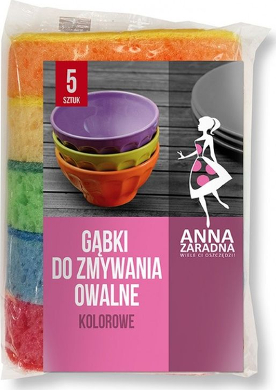 Anna Zaradna Sfungjerë larëse ANNA ZARADNA, ngjyrë ovale, 5 copë, përzierje