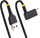 Kabllo karikimi StarTech.com USB A në USB C, 15cm, 3A, kënd i djathtë, i zi