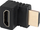 Adapter HDMI 90° Akyga AK-AD-70, HDMI mashkull në HDMI femër, 4K, i zi