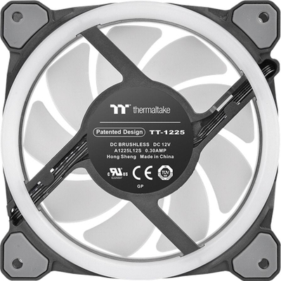 Set ventilatorësh PC Thermaltake Riing Trio 12 RGB Plus, 120mm, 3 copë me hub, të zi