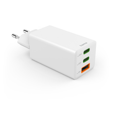 Karikues Hama Fast Charger, GaN, 2x USB-C, 1x USB-A, PD, 65W, 201996