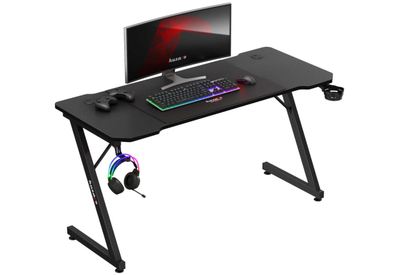 Tavolinë gaming Huzaro Hero 3.3, menaxhim kabllosh, mbajtës kufjesh, e zezë