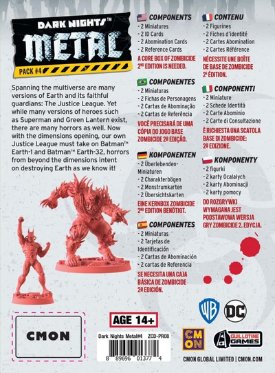Zgjerim loje tavoline Portal Games Zombicide 2nd Edition Dark Nights Metal Pack 4, 1 6 lojtarë, 60 120 minuta, shumëngjyrësh
