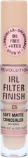 Коректор Makeup Revolution IRL Filter 16H, хидратантен, целосно покривање, нијанса C5