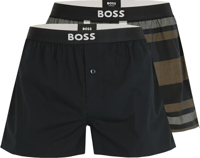 Set mbathje për meshkuj Hugo Boss, 2 palë, të zeza/kafta