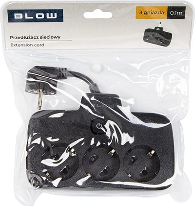Zgjatës elektrik BLOW PS-310, 3 dalje, 0.1m, i zi