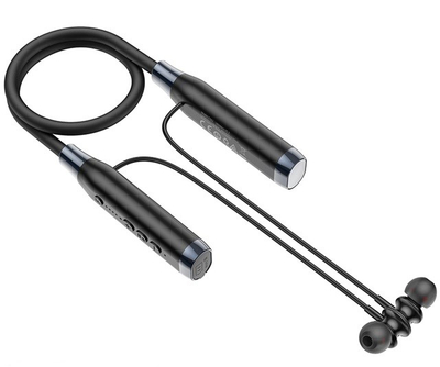 Kufje sportive HOCO Neckband, Bluetooth 5.3, me kartë TF, magnetike, të zeza