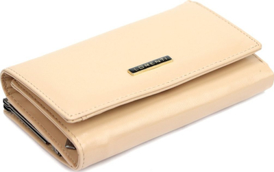 Portofol grash Lorenti Classic, lëkurë natyrale, RFID Protect, bezhë