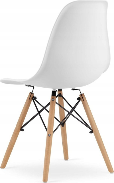 Set tavoline Adria me 4 karrige Osaka, 120x80cm, MDF dhe dru ahu, e bardhë