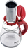 Çajnik LAMART LT7074, 1.5L, xhami, i kuq