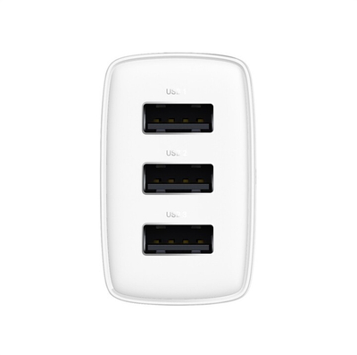 Karikues Baseus, 3xUSB-A, 17W, i bardhë