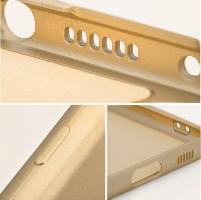 Kullë telefoni Metallic për Samsung Galaxy S23 FE, TPU, me pamje sateni, ngjyrë ari metalik