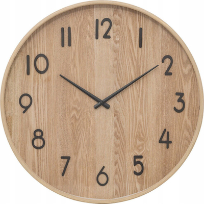 Orë muri Atmosphera Ivana, 55cm, dru i çelët, beige
