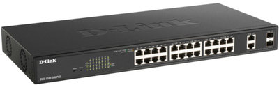 Switch rrjeti D-Link DGS-1100-26MPV2/E, 26 porta Gigabit, PoE/PoE+, i zi