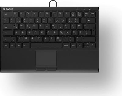 Tastierë Keysonic KSK-5211ELU, USB, layout gjerman QWERTZ, me touchpad, e zezë