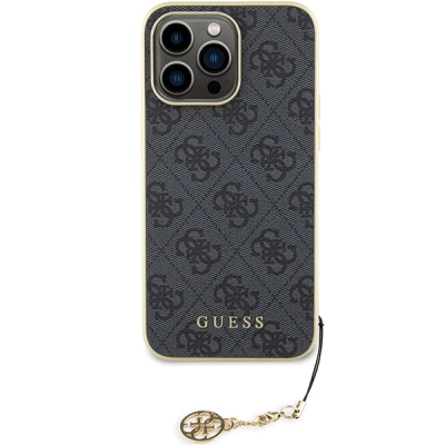 Mbrojtëse telefoni Guess GUHCP15XGF4GGR, iPhone 15 Pro Max 6.7", e fortë, gri