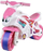 Motoçikletë plastike ride-on V Sku, 35 x 53 x 74 cm, rozë me të bardhë