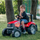 Traktor lodër me pedale Falk Case IH Puma 240CVX, me rimorkio, i kuq