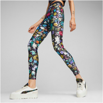 Leggins Puma Puma X Liberty, bel i lartë, print lulesh, shumëngjyrëshe