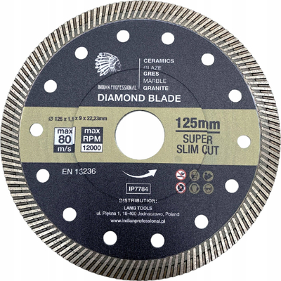 Disk prerës Indian Professional Diamond Blade, 125mm, Super Slim Cut, abrasiv