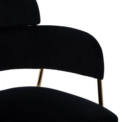 Stol velvet + metal 54×58×95 cm (HM8735.04), zezë/ ari