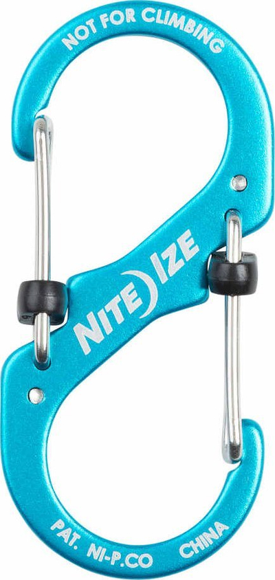 Karabinë Nite Ize S-Biner Slidelock #3, alumin, me dy porta, blu