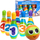 Set bowlingu Colorful ZA2211, 6 kuegla EVA, top i butë, shumëngjyrësh