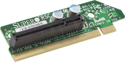 Kartë riser Supermicro RSC-R1UW-E8R, PCI-Express x8, 1U WIO, e gjelbër