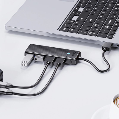 Hub USB-C Orico PAPW4A-C3, 4 porta USB-A 3.0, 5Gbps, i zi