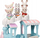 Set lodër Sylvanian Families Floating Cloud Rainbow Train, tren me re dhe ylber, me bebe Fennec Fox, shumëngjyrësh