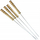 Set shkopinj barbecue pa markë, 4 copë, 38 cm, dru natyral