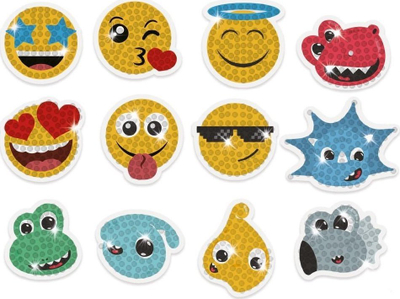 Set kreativ DALPRINT KSZK-021, mozaik vetëngjitës me sekuina, emoji dhe dino, shumëngjyrësh