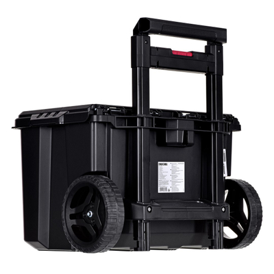Sistem modular veglash Keter Stack N Roll 250927, me rrota, dorezë teleskopike, i zi