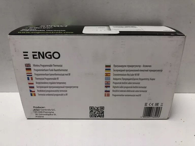 Termostat wireless programues Engo E901RF, për ngrohje dhe ftohje, i bardhë