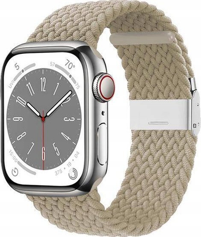 Rryp ore Apple Crong Wave Band Braided, 38 40 41mm, stone beige