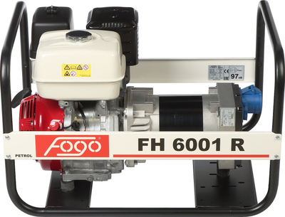 Gjenerator rryme Fogo FH-6001R, 5600W, motor Honda GX390, i bardhë